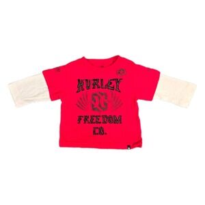 NEW Hurley 12 months long sleeve T shirt boys Red logo long sleeve